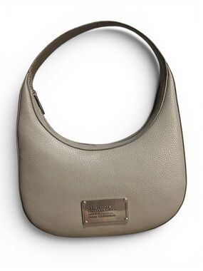 Marc Jacobs Pebbled Leather Shoulder Hobo in Taupe Gray